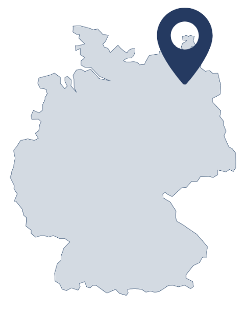 Landkarte Deutschland mit Standort der Agentur 4eck Media