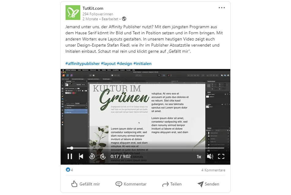 Screenshot of social media for the use of hashtags in texts