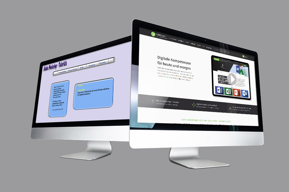 PSD-Tutorials.de im Jahr 2002 und TutKit.com heute Vergleich PSD-Tutorials.de im Jahr 2002 und TutKit.com heute