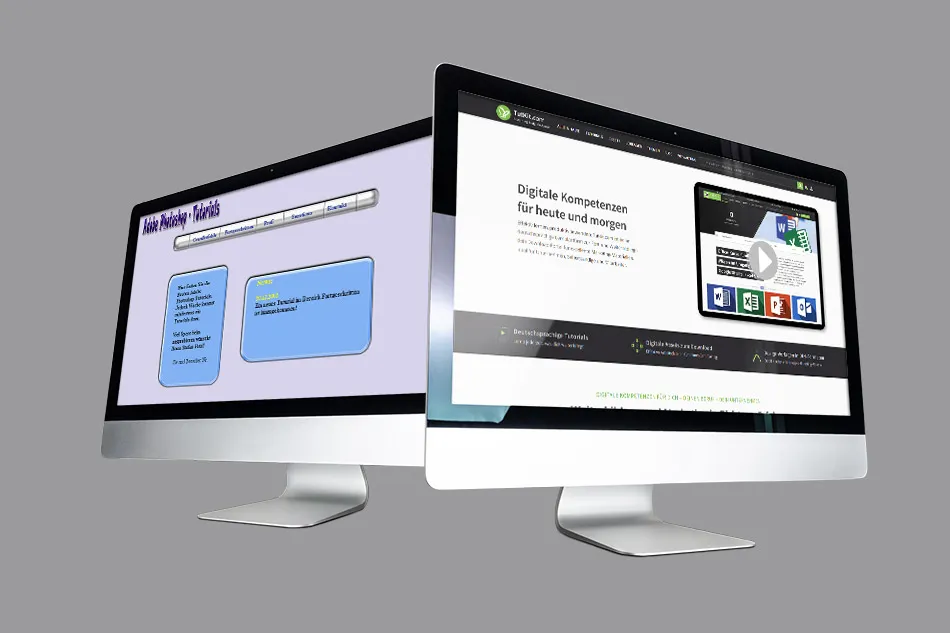 Prima versiune a PSD-Tutorials.de și actualul TutKit.com