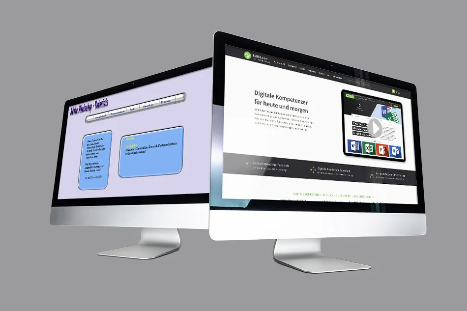 Die erste Version von PSD-Tutorials.de und das heutige TutKit.com