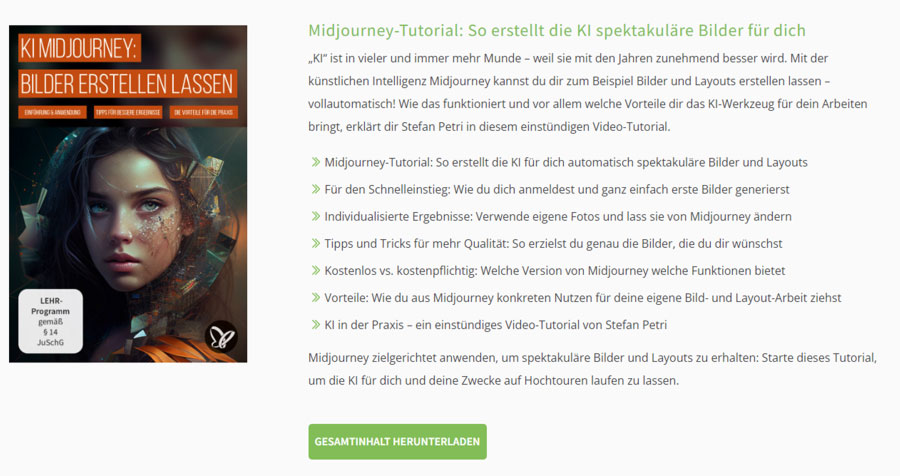 Beispiel Call-to-Action: Download-Button in unserem Portal. Beispiel für einen Call-to-Action: Download-Button