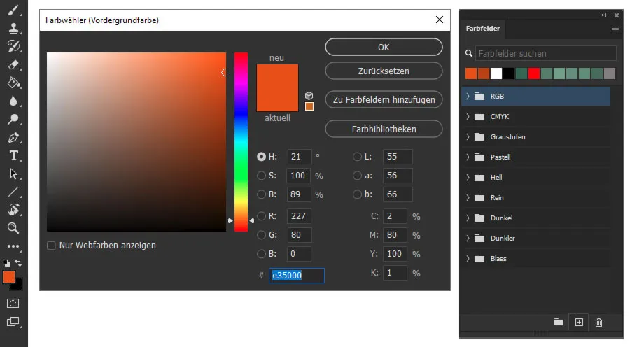 Eigene Farbfelder in Photoshop erstellen