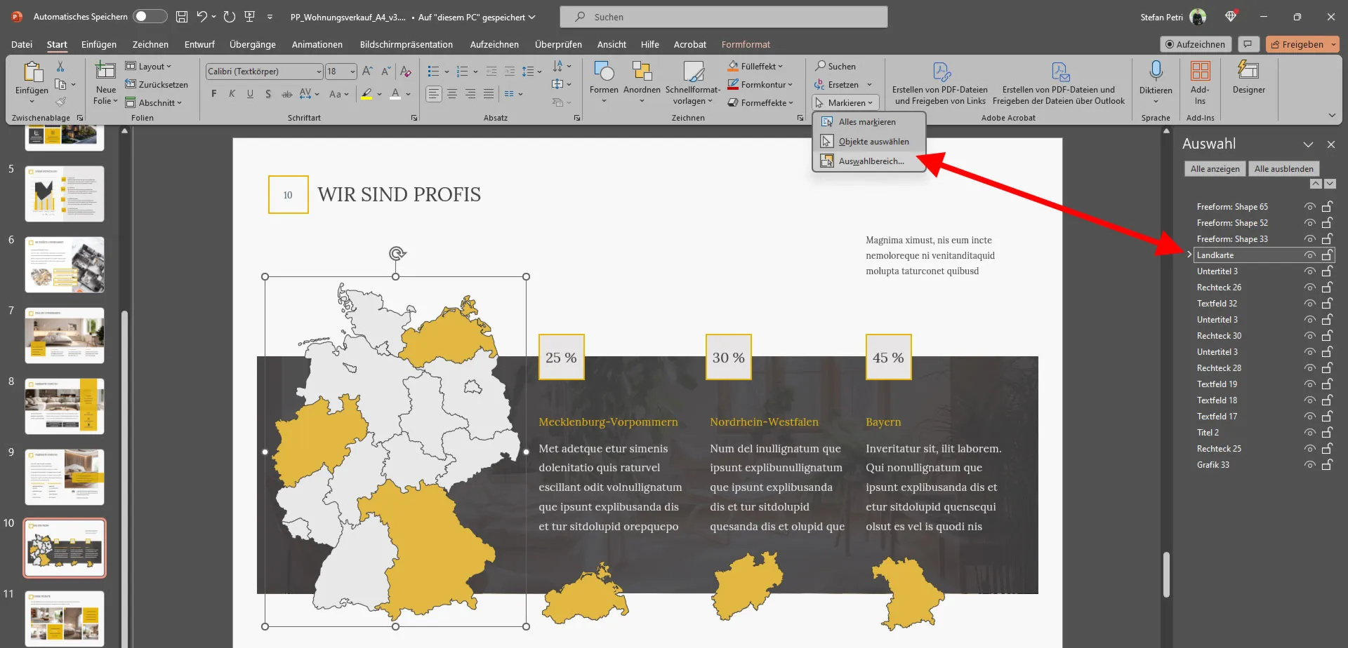 Nejlepší tip v PowerPointu: Výběrová oblast