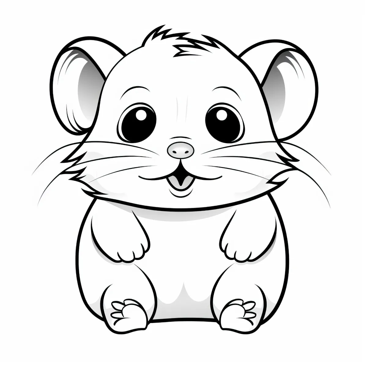 kostenloses Ausmalbild für Kinder Hamster