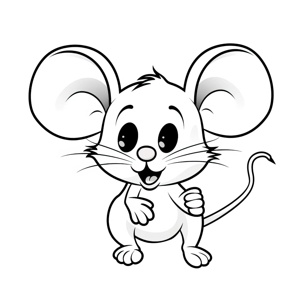 kostenloses Ausmalbild für Kinder Maus