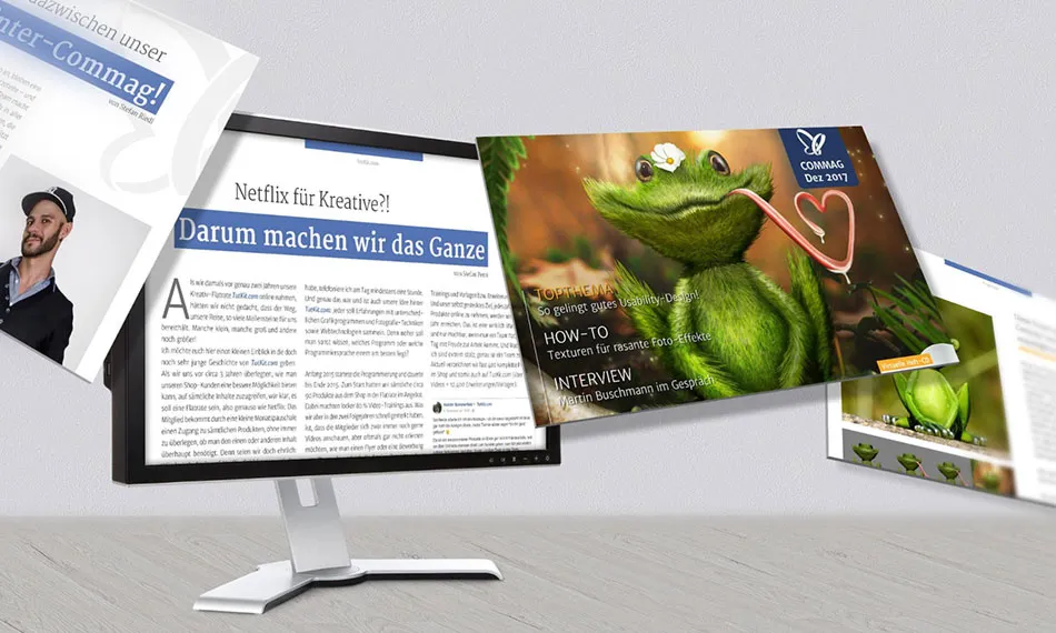 Fragmente din revista Commag de la PSD-Tutorials.de