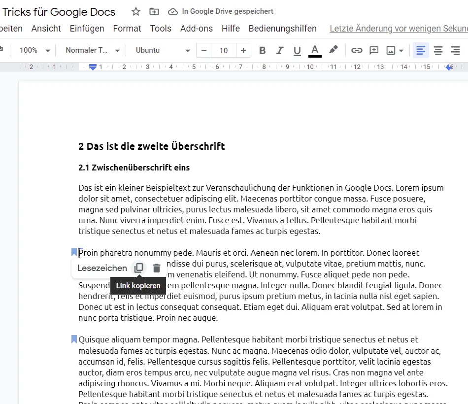 Tips Google Docs: Menyisipkan bookmark dan menyalin tautan