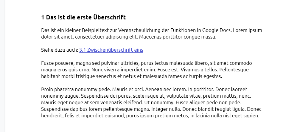 Links in Google Docs – Schritt 3: Fertig! Automatisch fügt Google Docs den Namen des Links ein Links in Google Docs setzen
