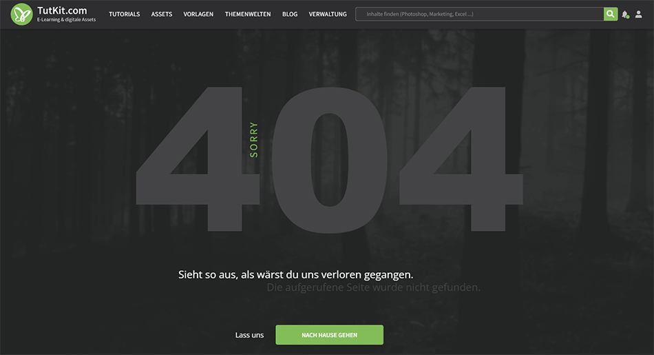 404-Seite von TutKit.com