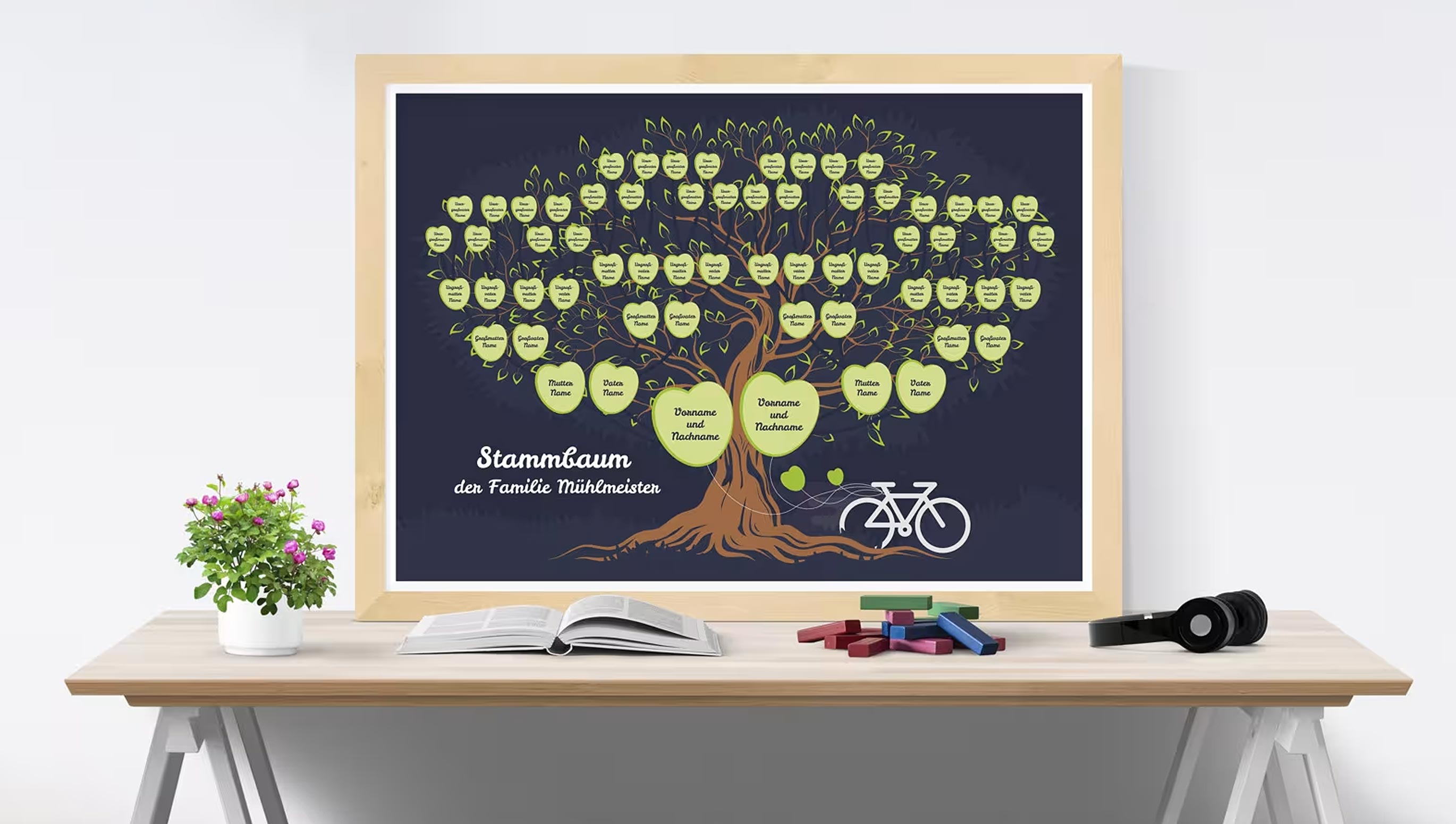 Familie-stamtræ skabelon til download - Titelbillede