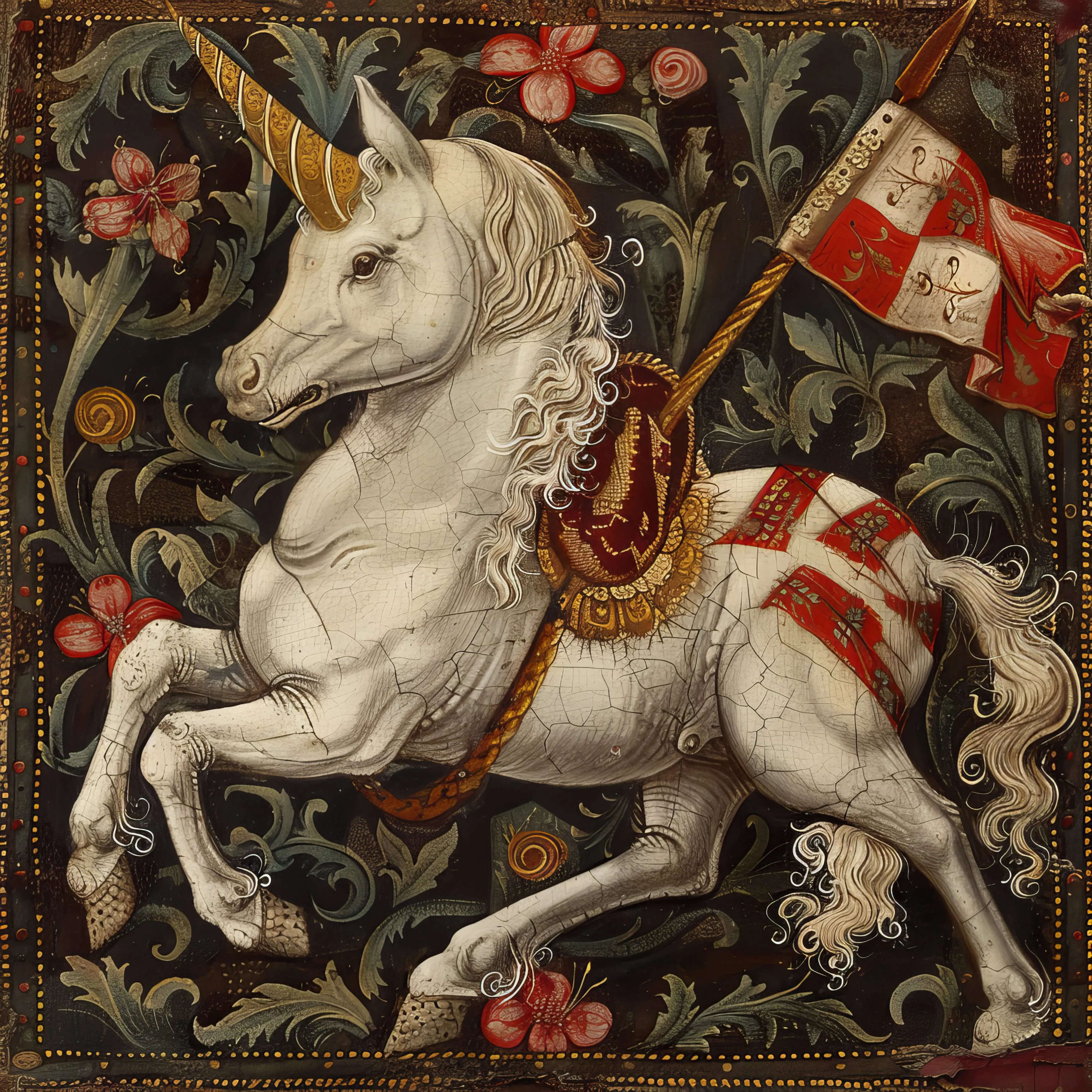 Rappresentazione medievale di unicorni