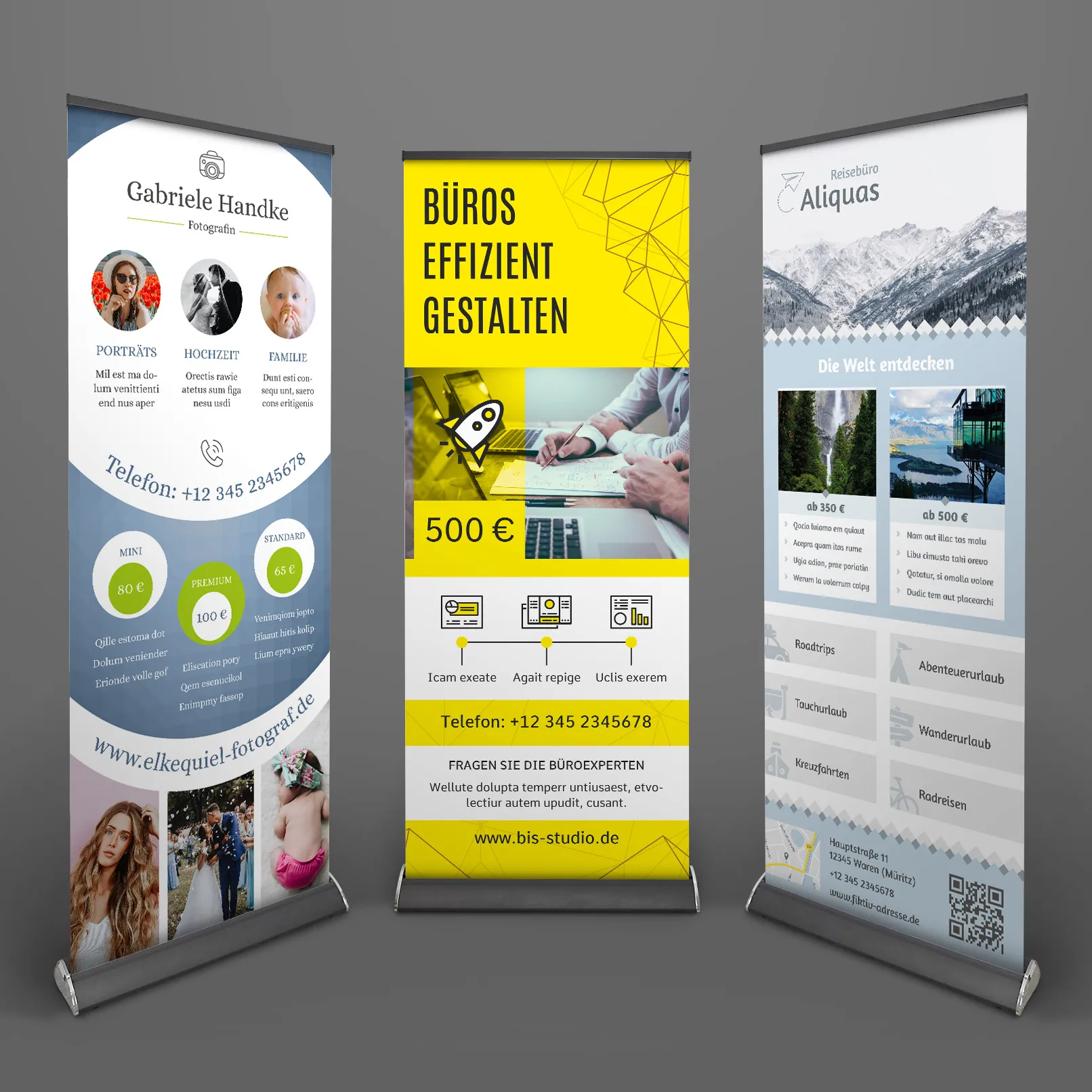 vytvořit roll-up banner