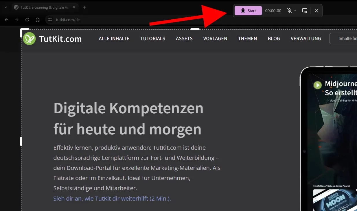 Создание видео с помощью инструмента Snipping Tool в Windows