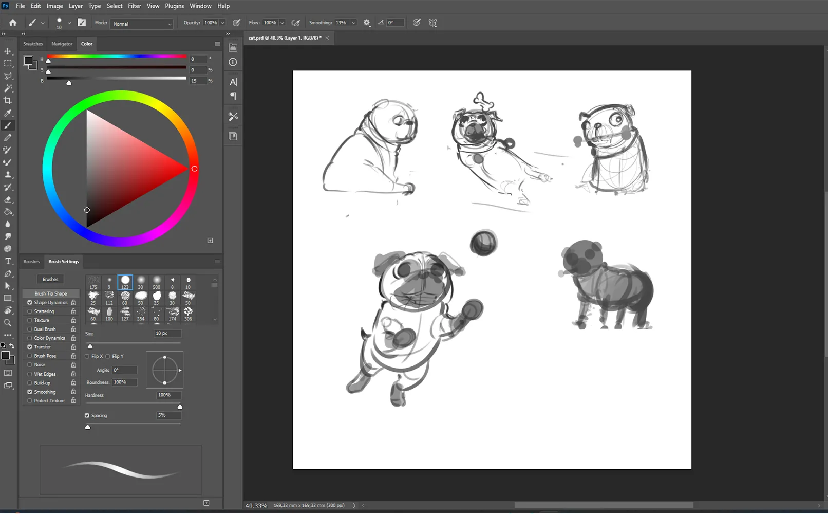 menggambar anjing