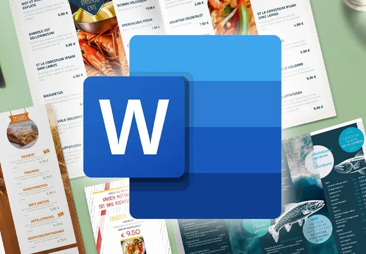 Speisekartenvorlagen im Word-Format