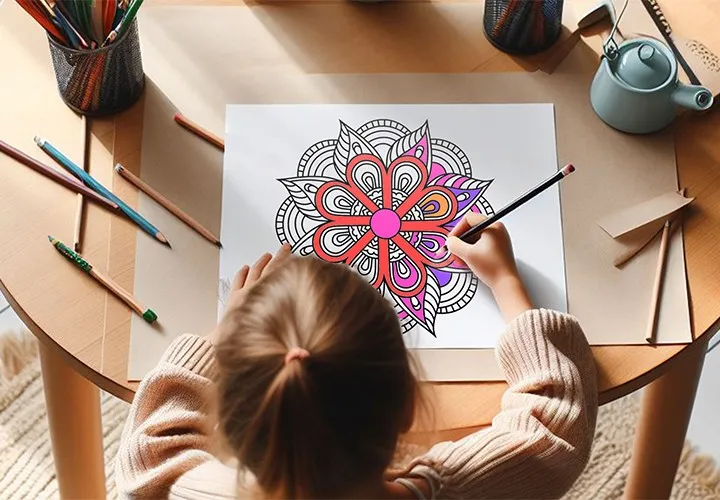 Pictures to color mandalas for calming and relaxation