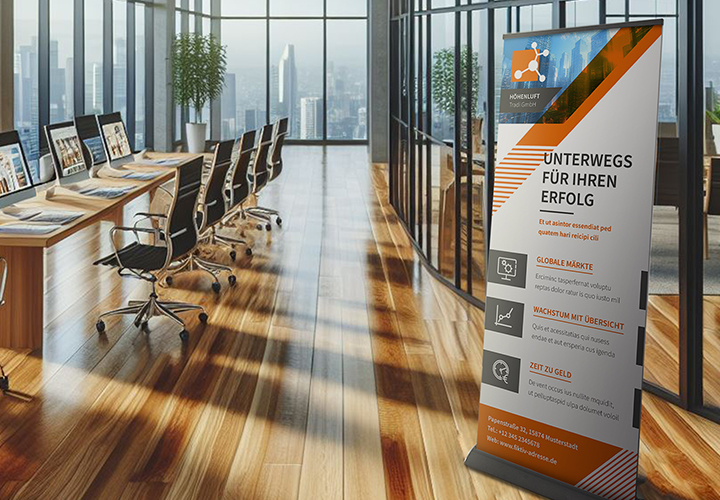 Everything you need to know before buying roll-up banner templates: design, materials, construction