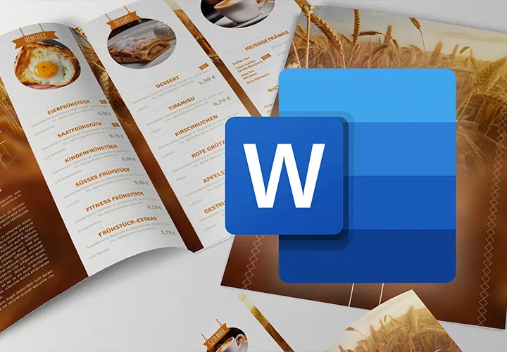 Create a free menu with a template in Word