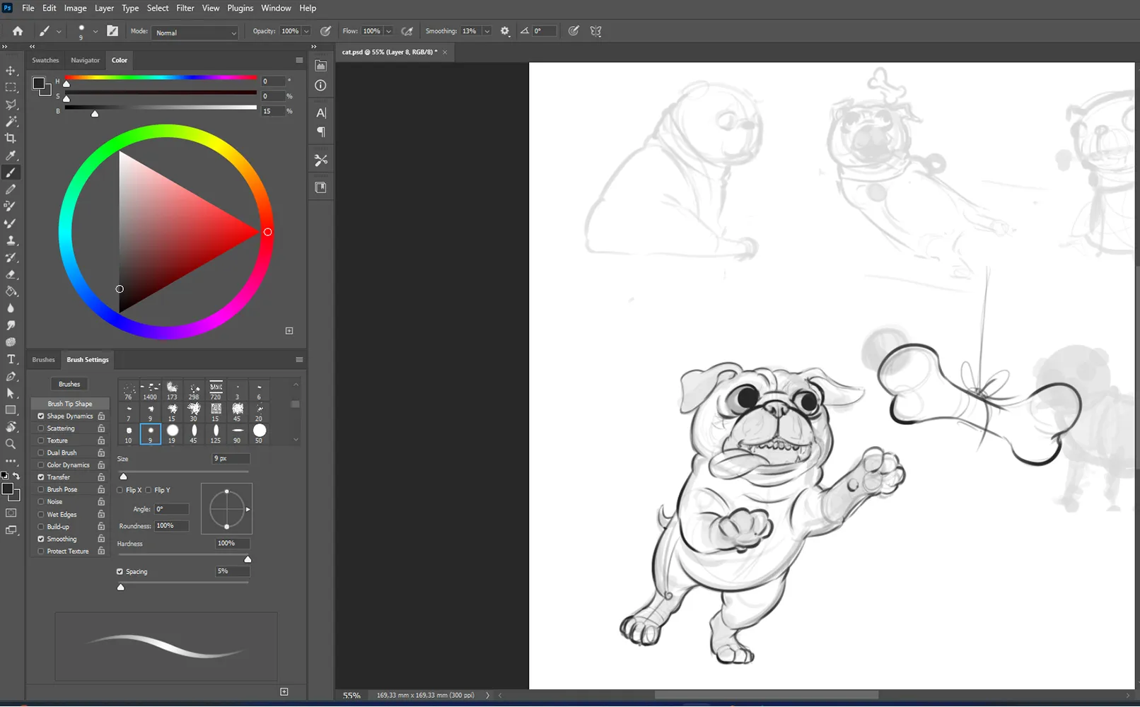 menggambar anjing dengan mudah