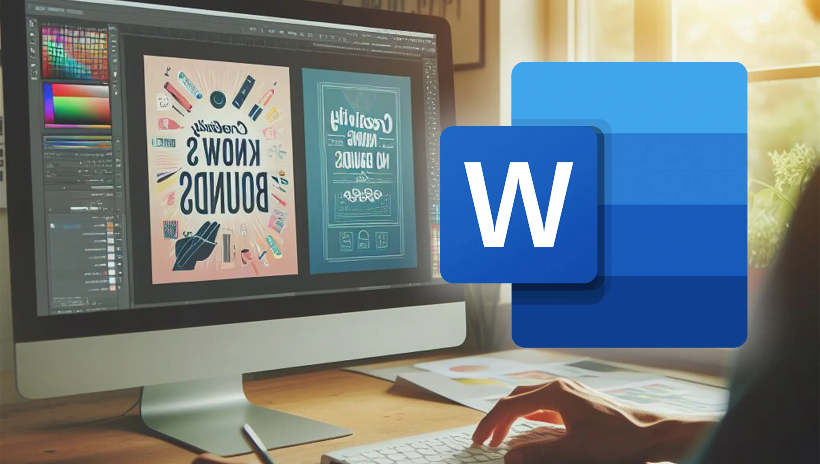 Editing a ready-made poster template in Word