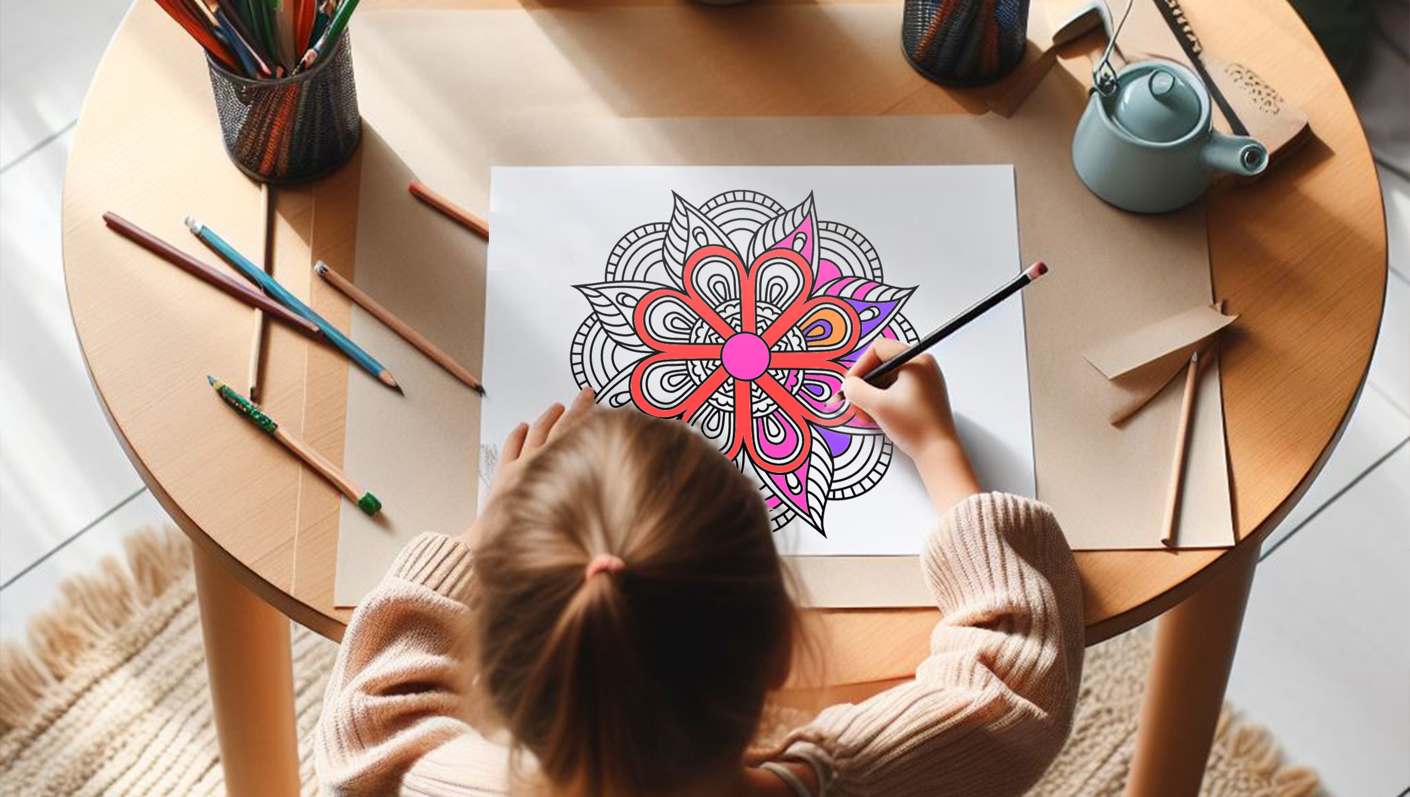 Bilder å farge av mandalas for beroligelse og avslapning