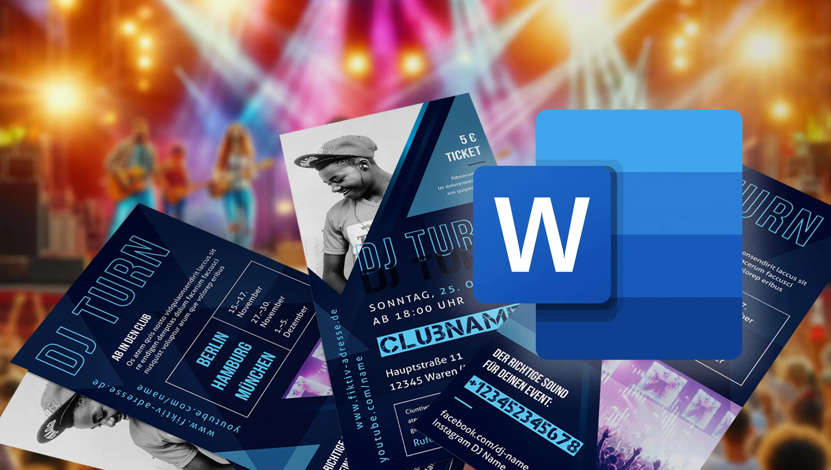 Șabloane de design pentru pliante în programul Word
