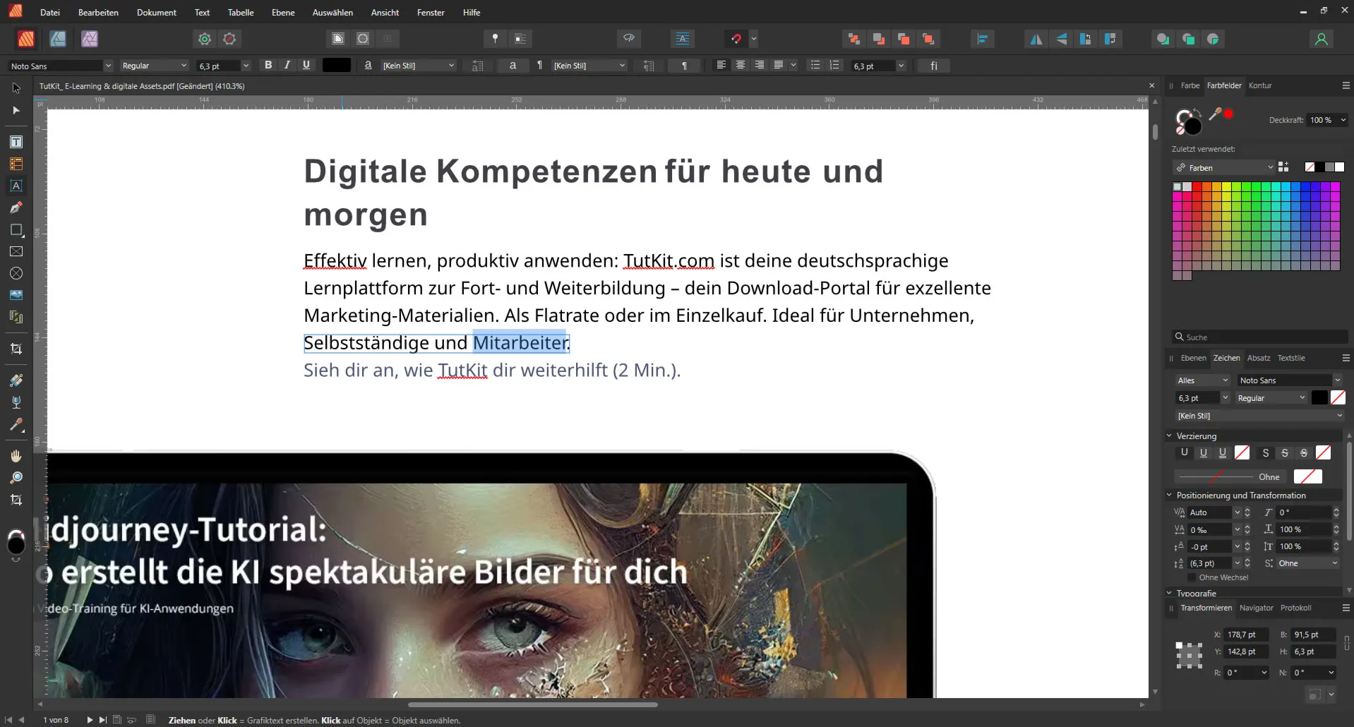 PDF düzenleme ücretsiz online ve çevrimdışı araçlar - Affinity Publisher