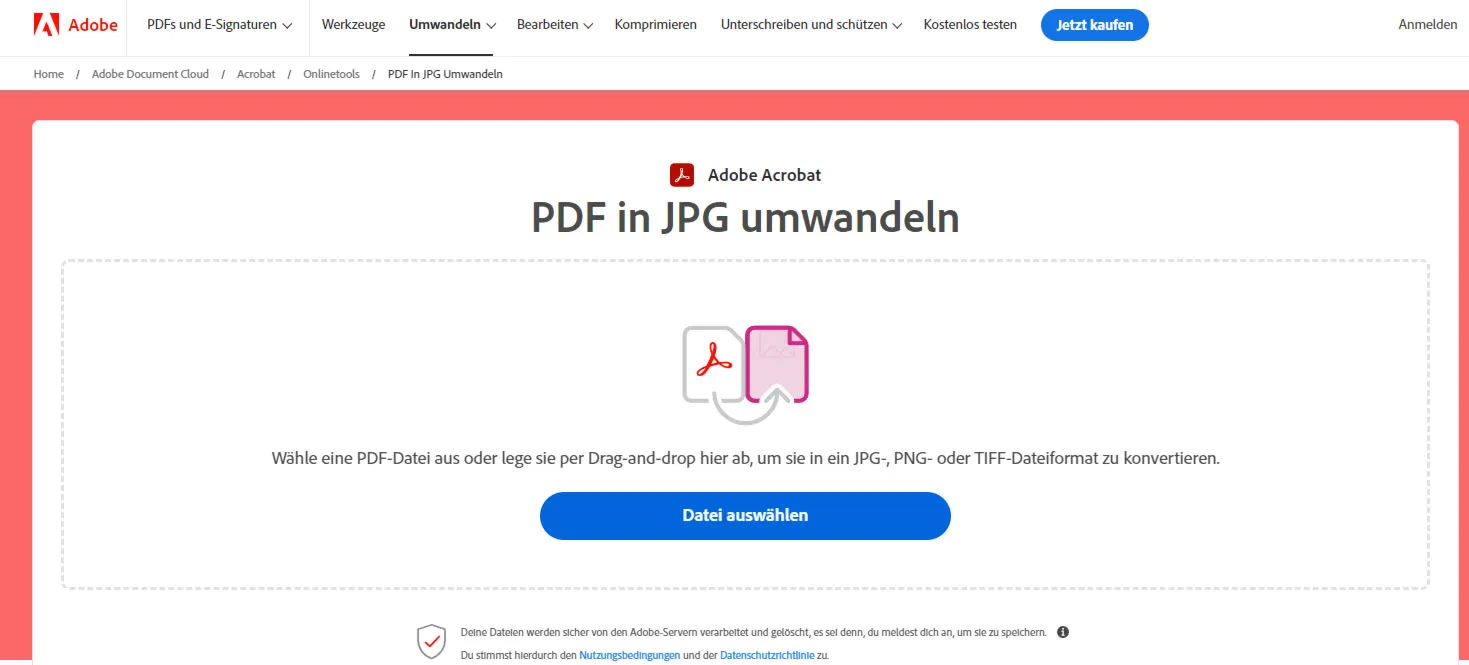 PDF in JPG speichern - so geht es kostenlos & am schnellsten - Adobe Acrobat