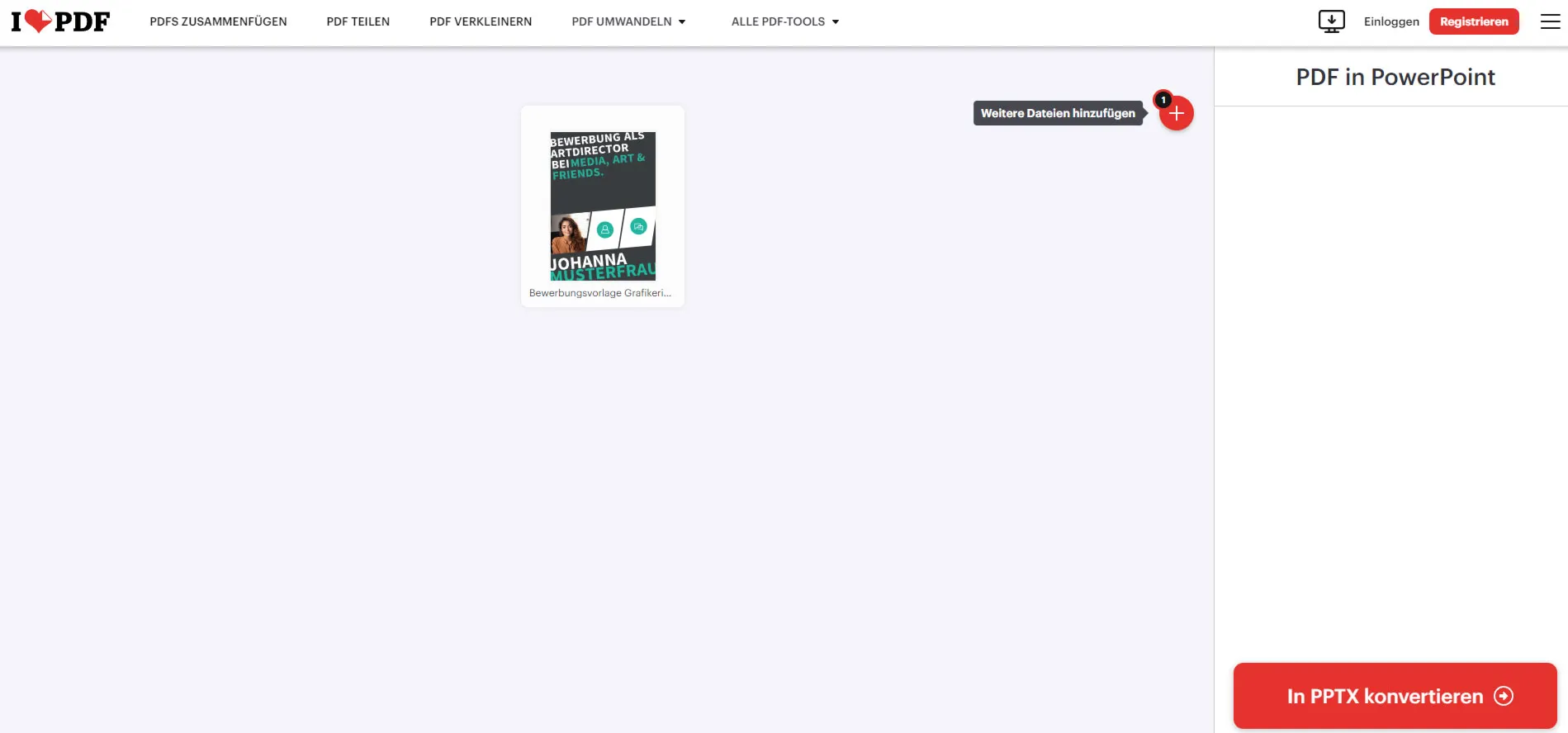 iLovePDF를 사용하여 PDF를 PowerPoint으로 변환하세요