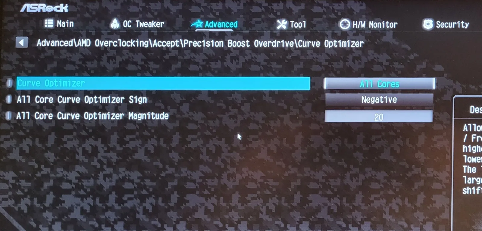 Ryzen 5700x kurveoptimering