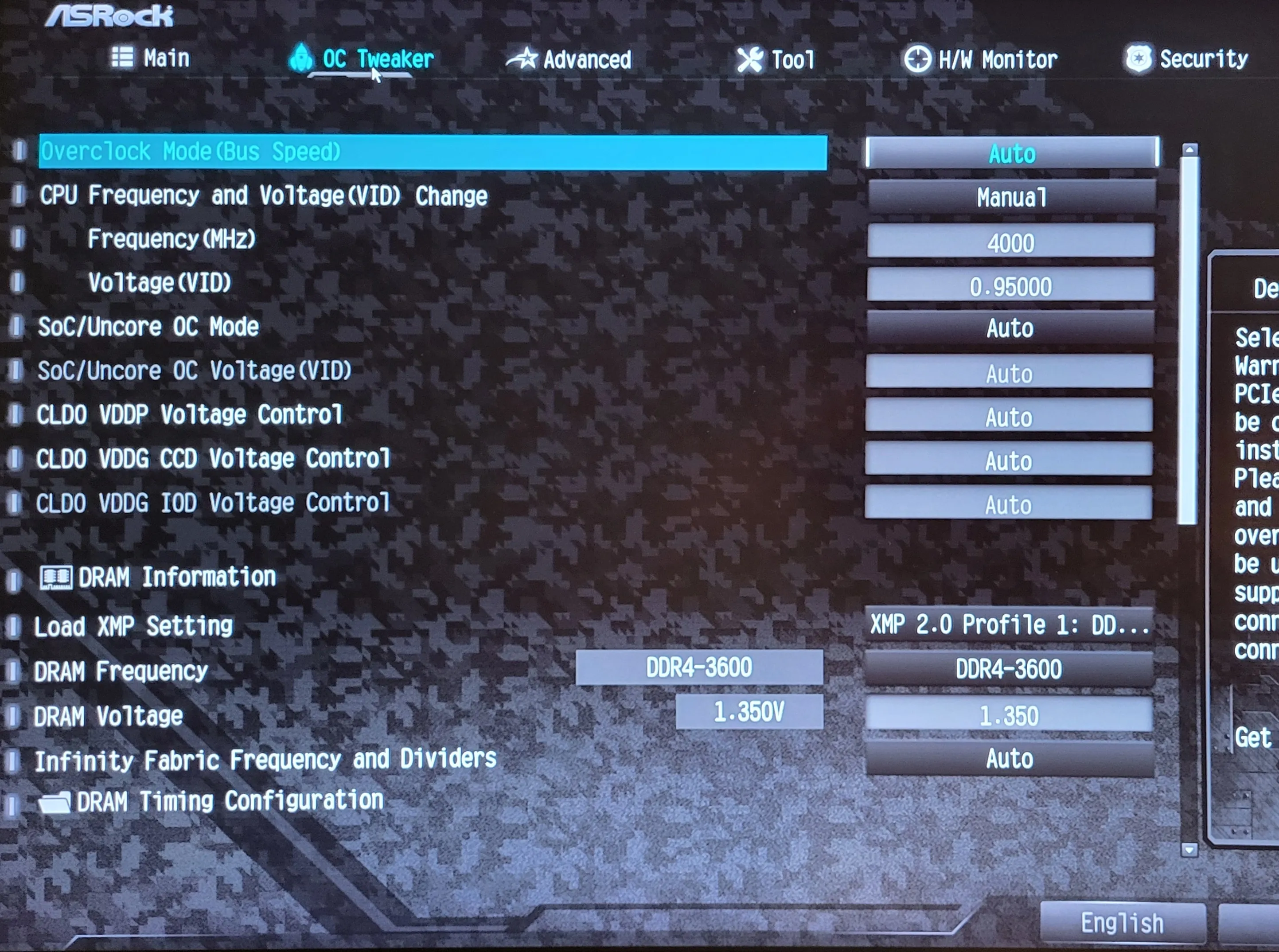 Ryzen 5700x undervolting 4000