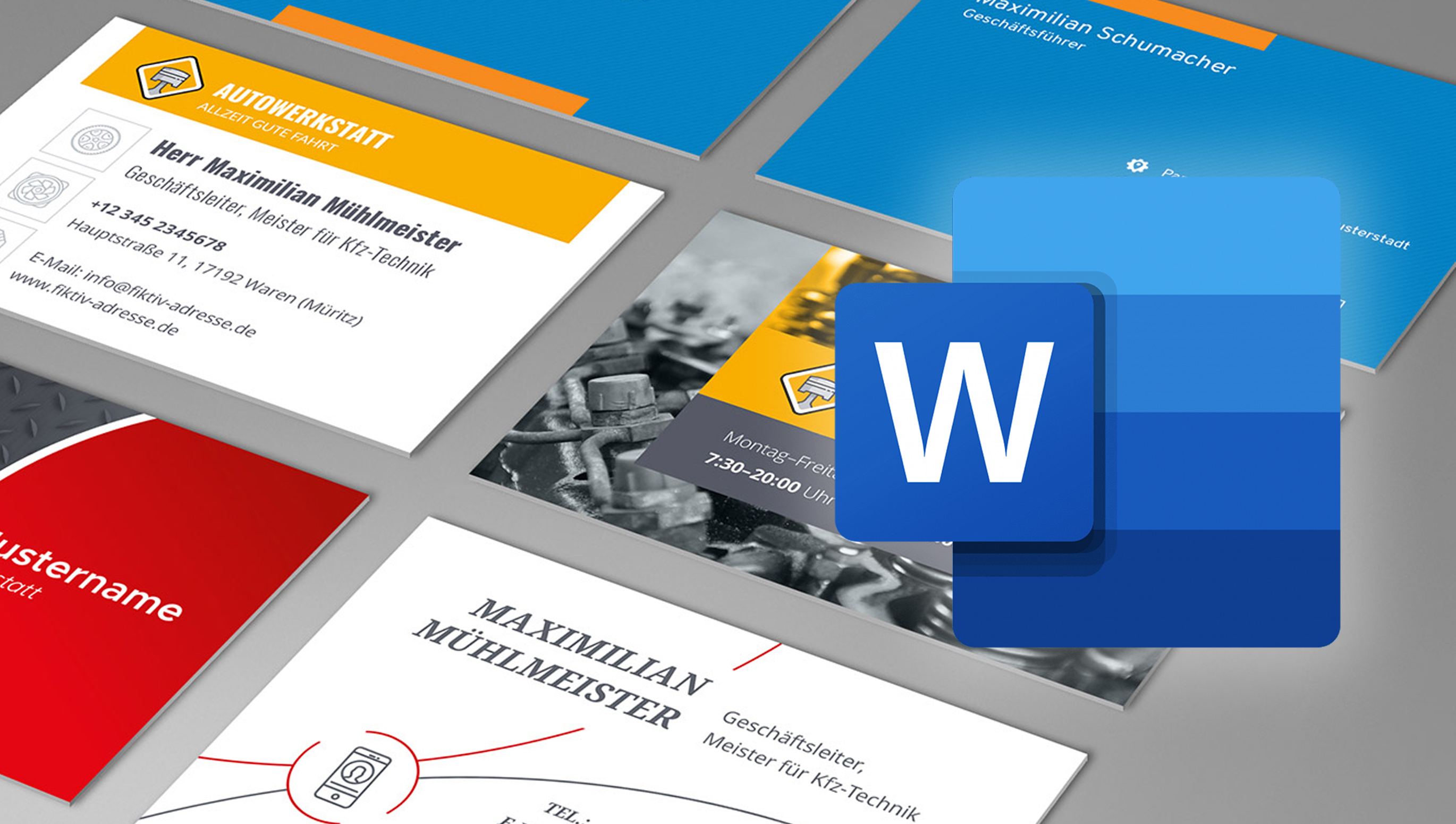 Udskriv visitkortskabeloner i Word: Innovationer, materialer og løsninger