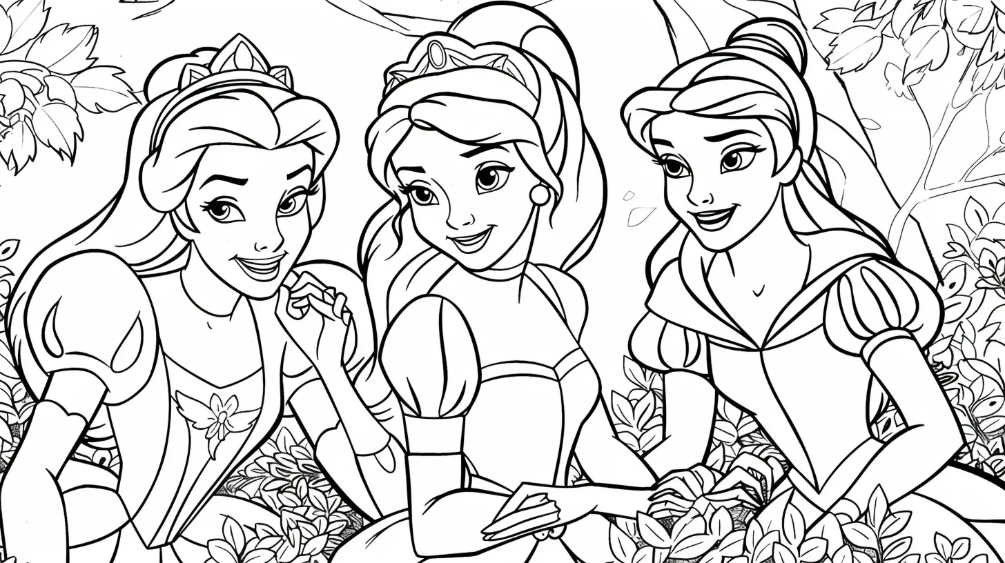 disegni da colorare principessa Scarica