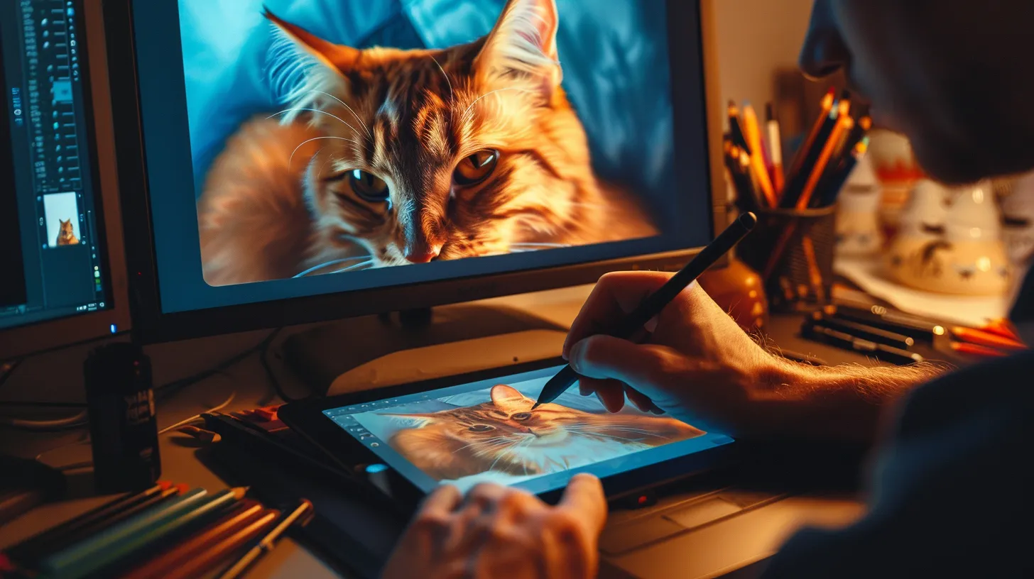 Melukis kucing mudah.