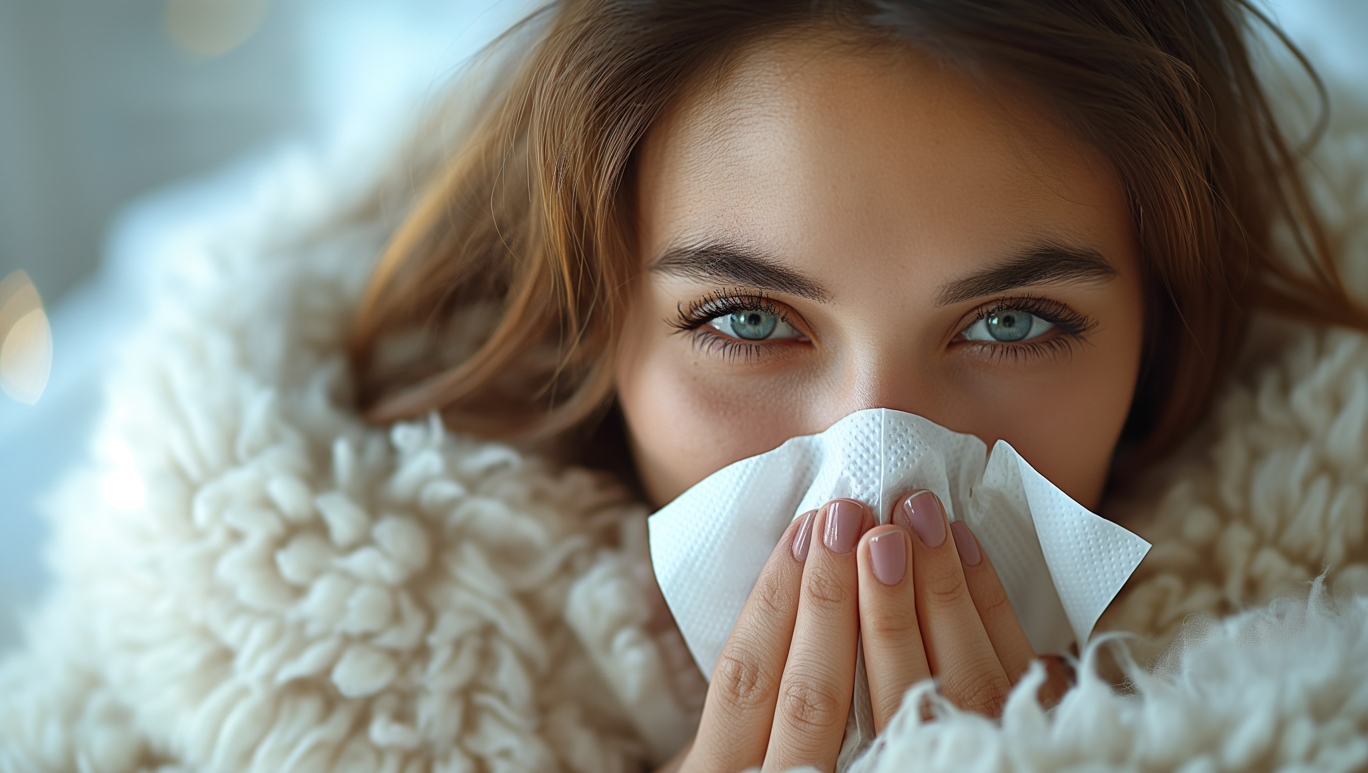 God bedring - ønsker om helbredelse kvinden har en snue