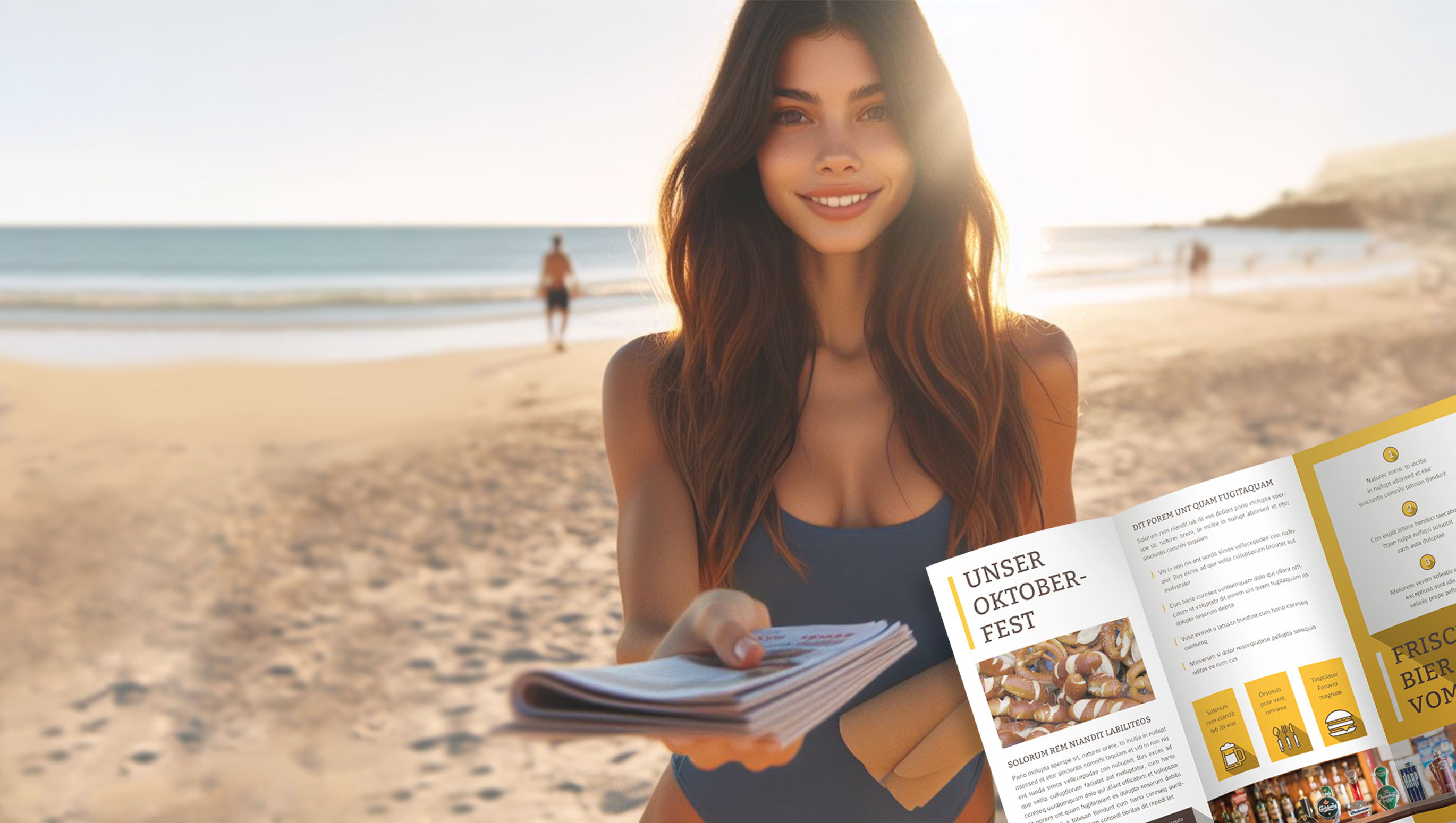 Mallipohja lentolehtiselle Wordissa ja InDesignissä Otsikko