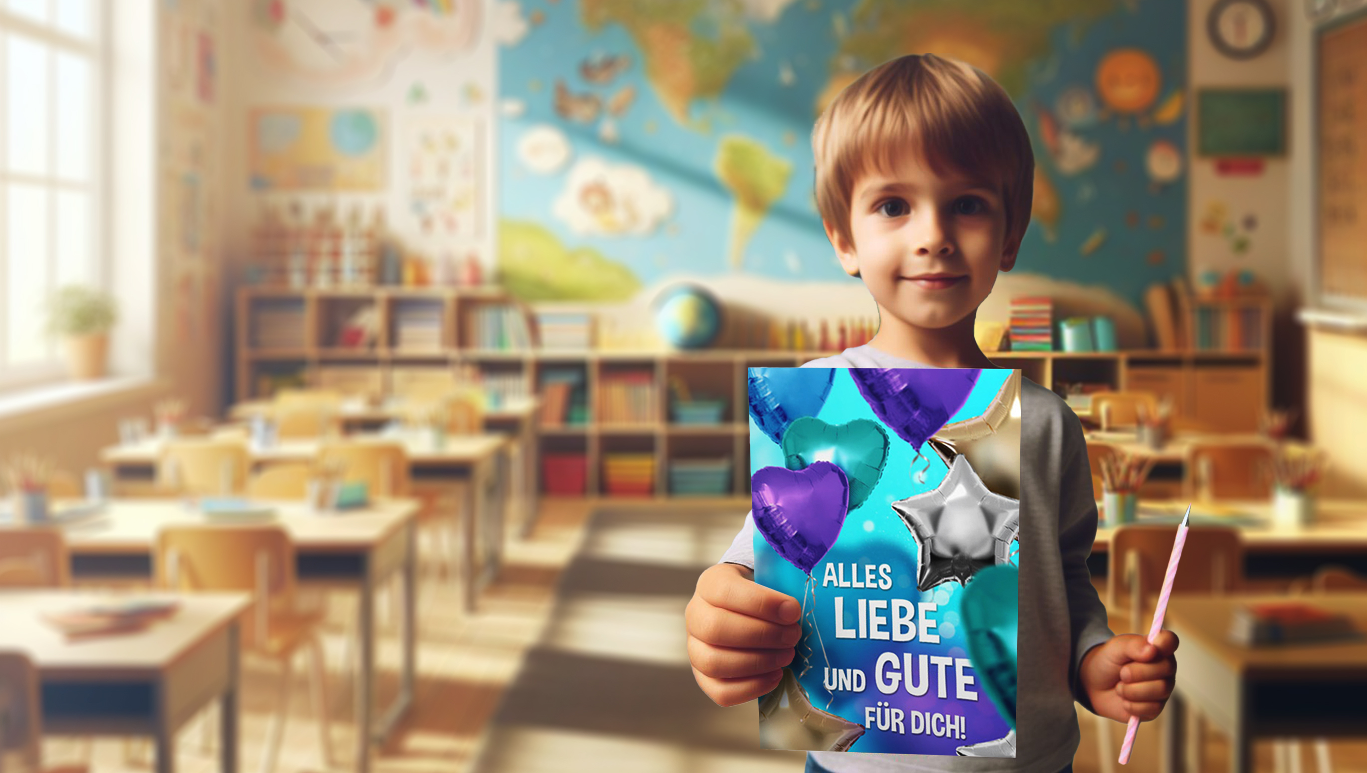 Mal til en invitasjon til barnebursdag.