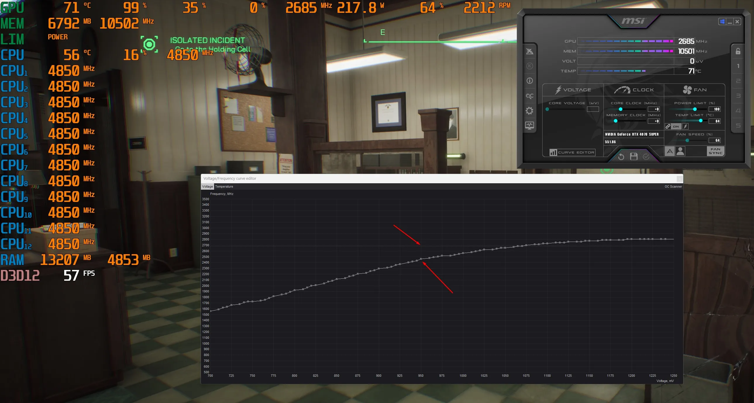Undervolting rtx 4070 Super Test