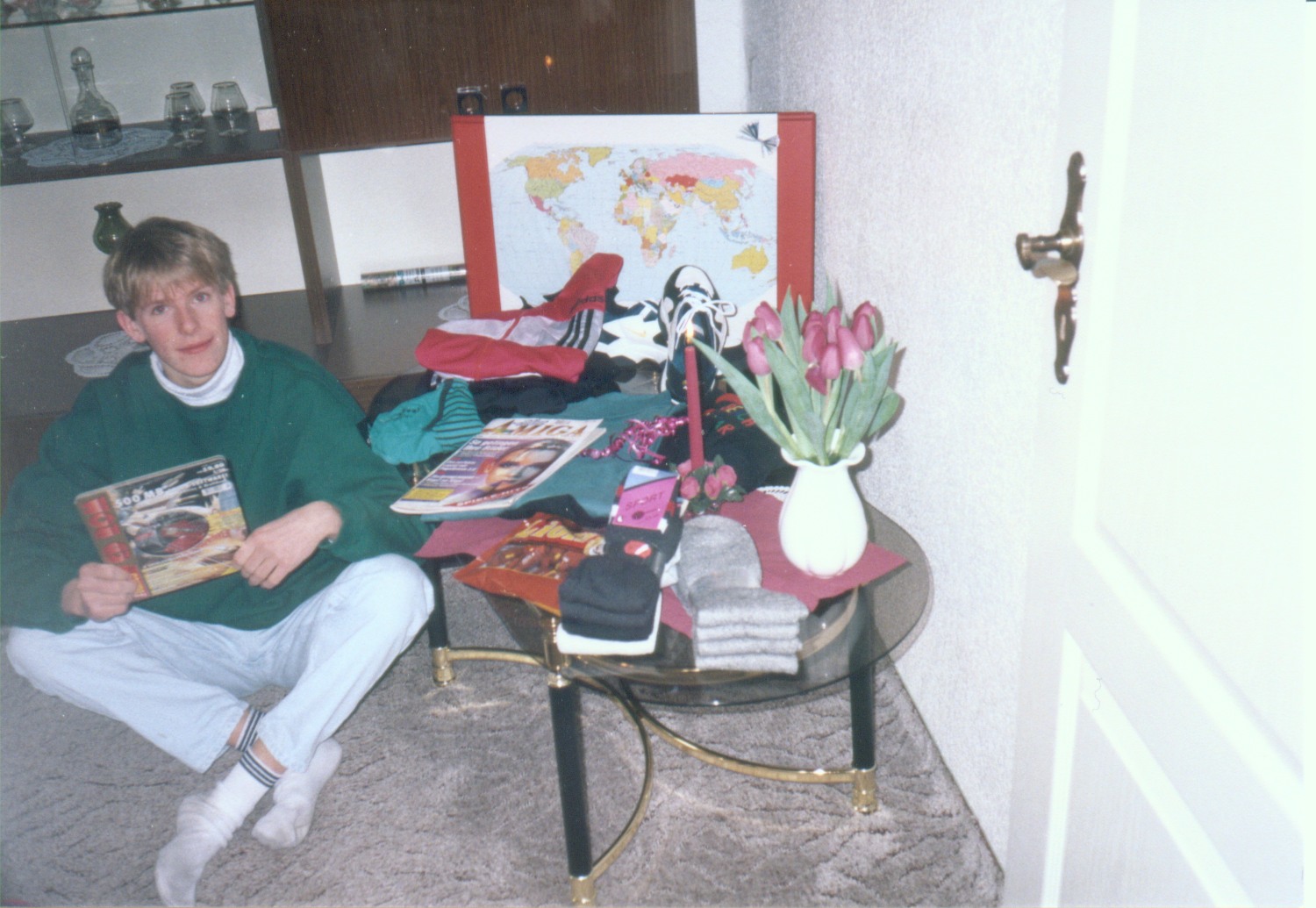 Mein 14. Geburtstag, an dem ich mir für meinen Amiga CD32 ein paar Spiele gewünscht hatte. Foto von Stefan Petri zu seinem 14. Geburtstag