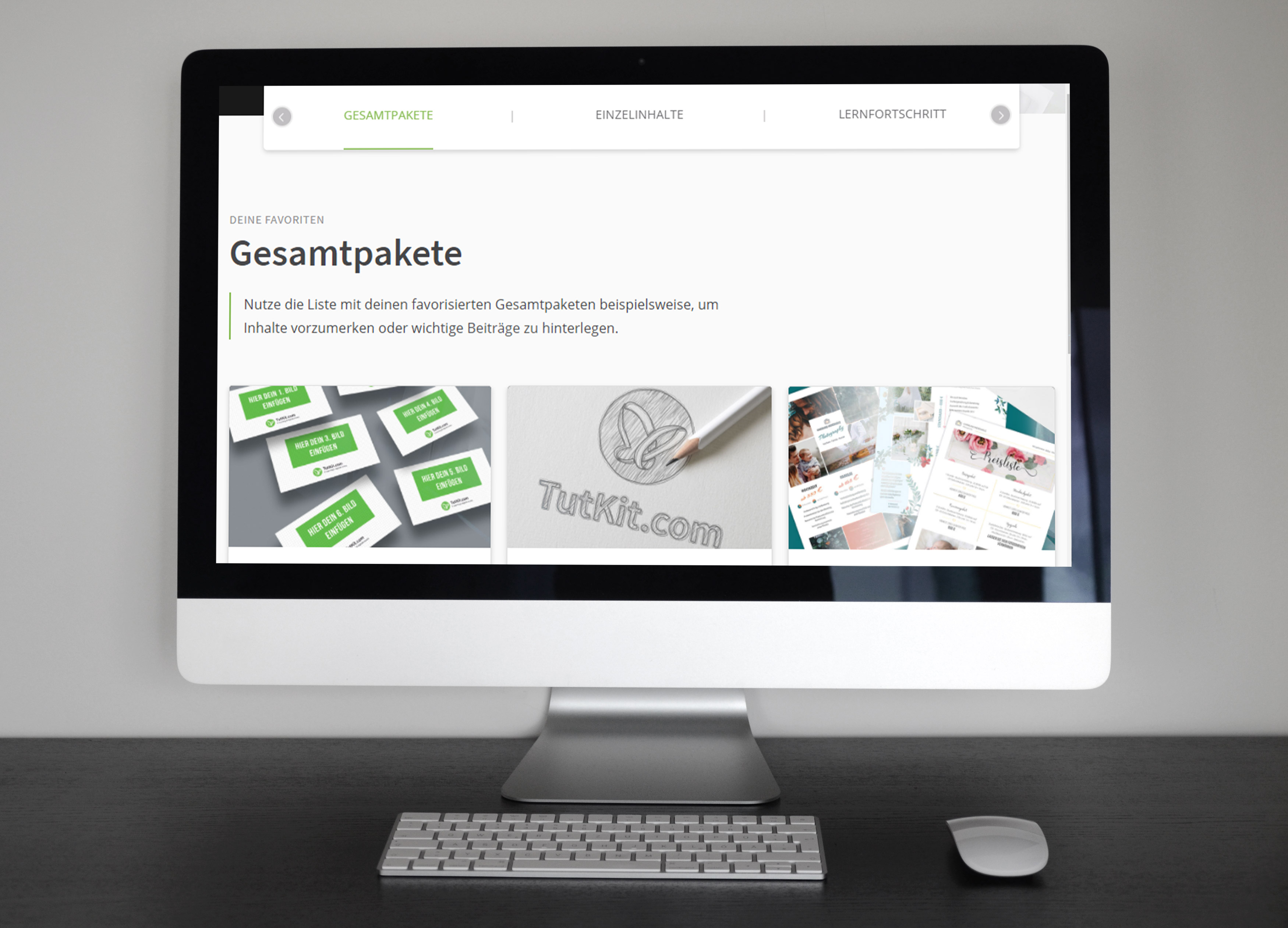 Einfach auf den Stern klicken – stelle dir aus unseren Inhalten deine Favoriten-Listen zusammen. Das Dashboard von TutKit.com
