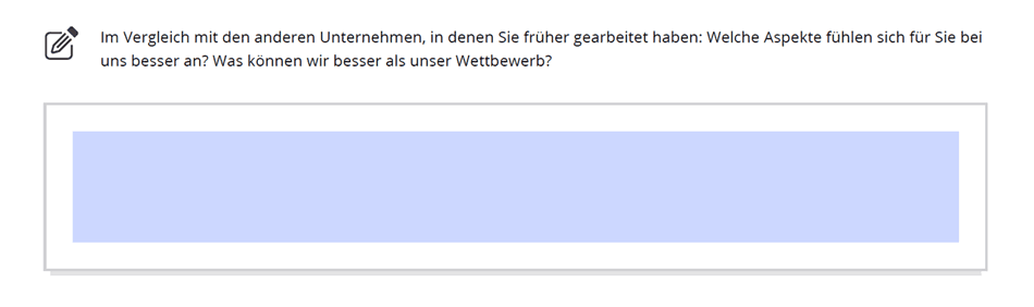Beispiel zur Anwendung von freien Textfeldern in Miterbeiterbefragungen Beispiel zur Anwendung von freien Textfeldern in Miterbeiterbefragungen
