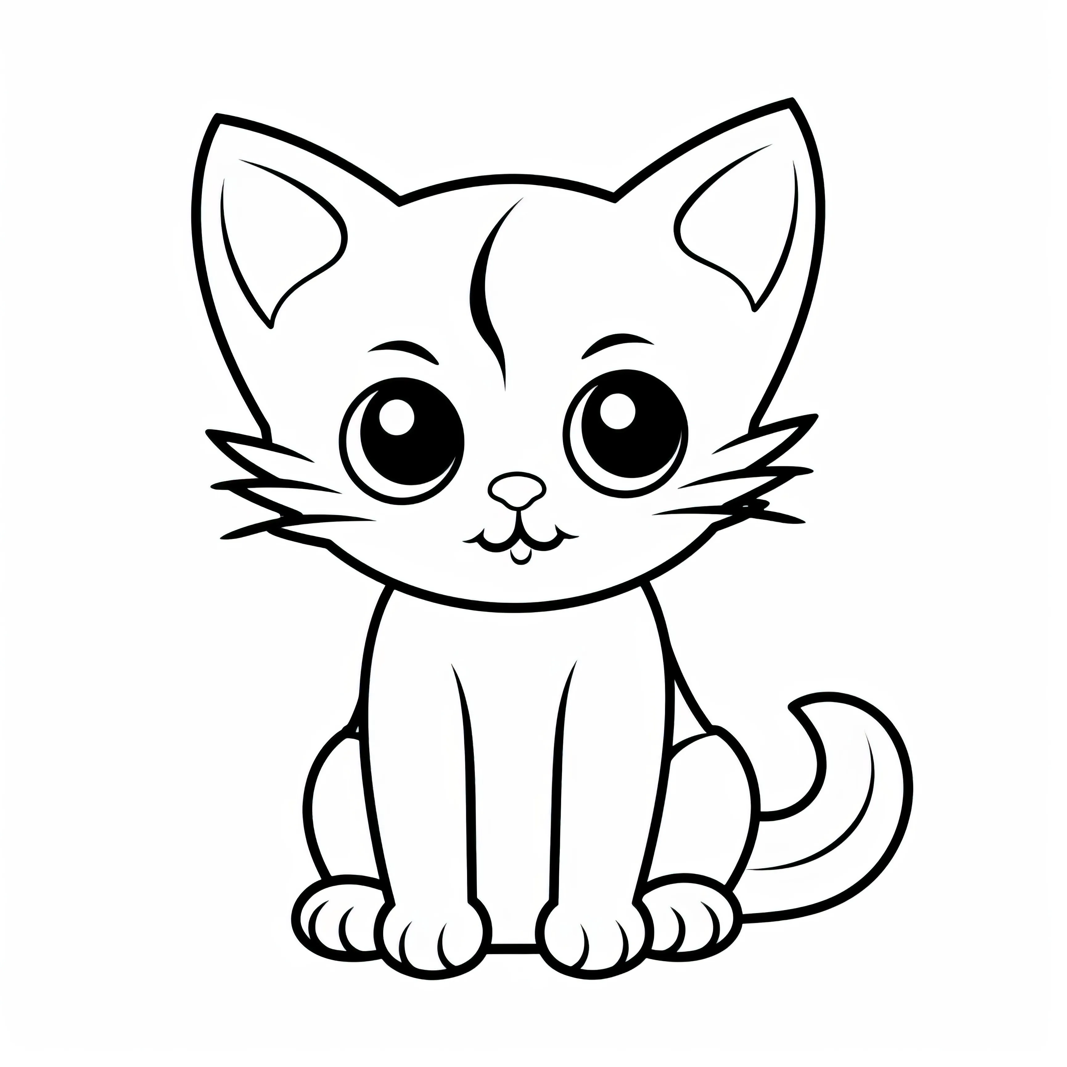 어린이를 위한 고양이 색칠하기 그림
