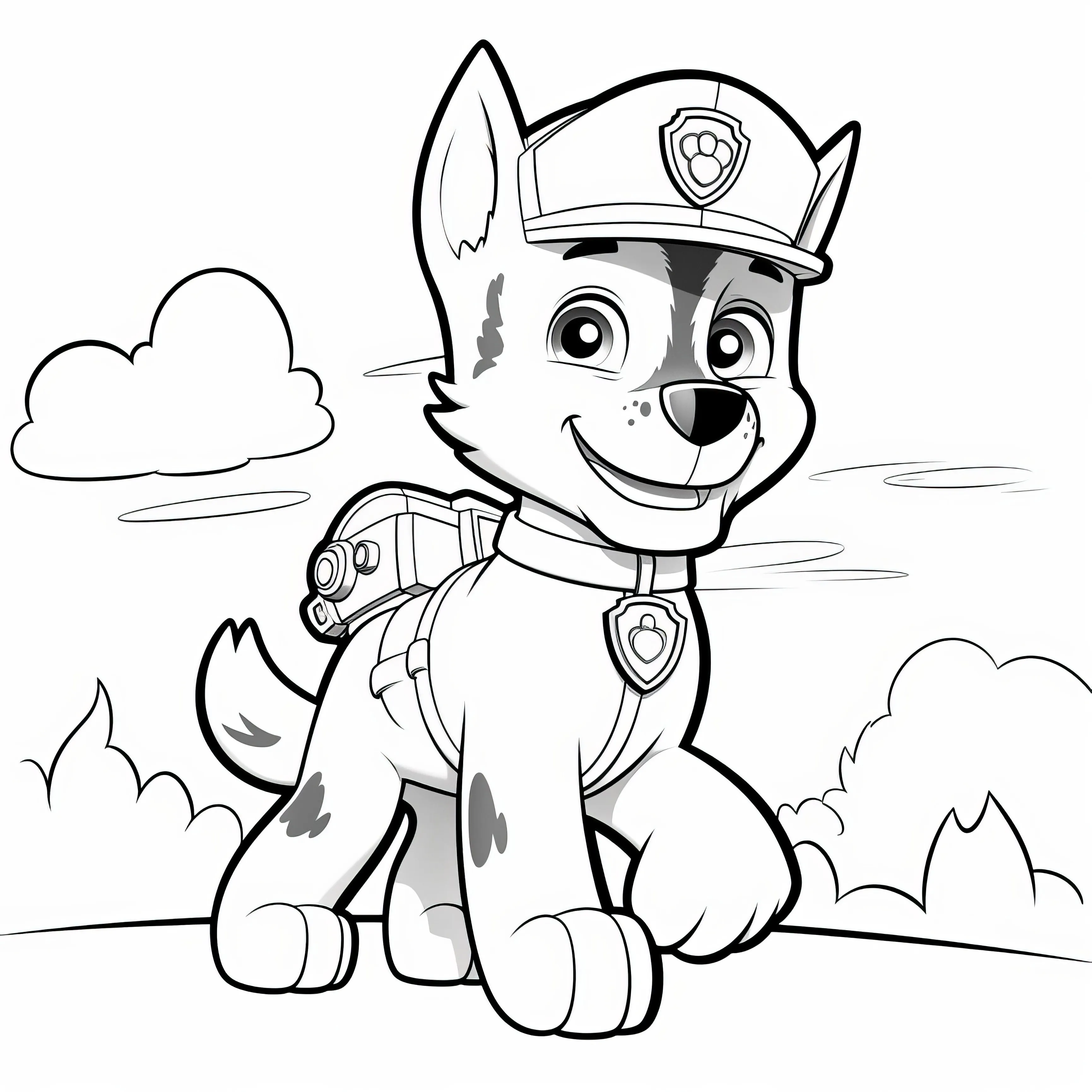 Paw Patrol Ausmalbild für Kinder