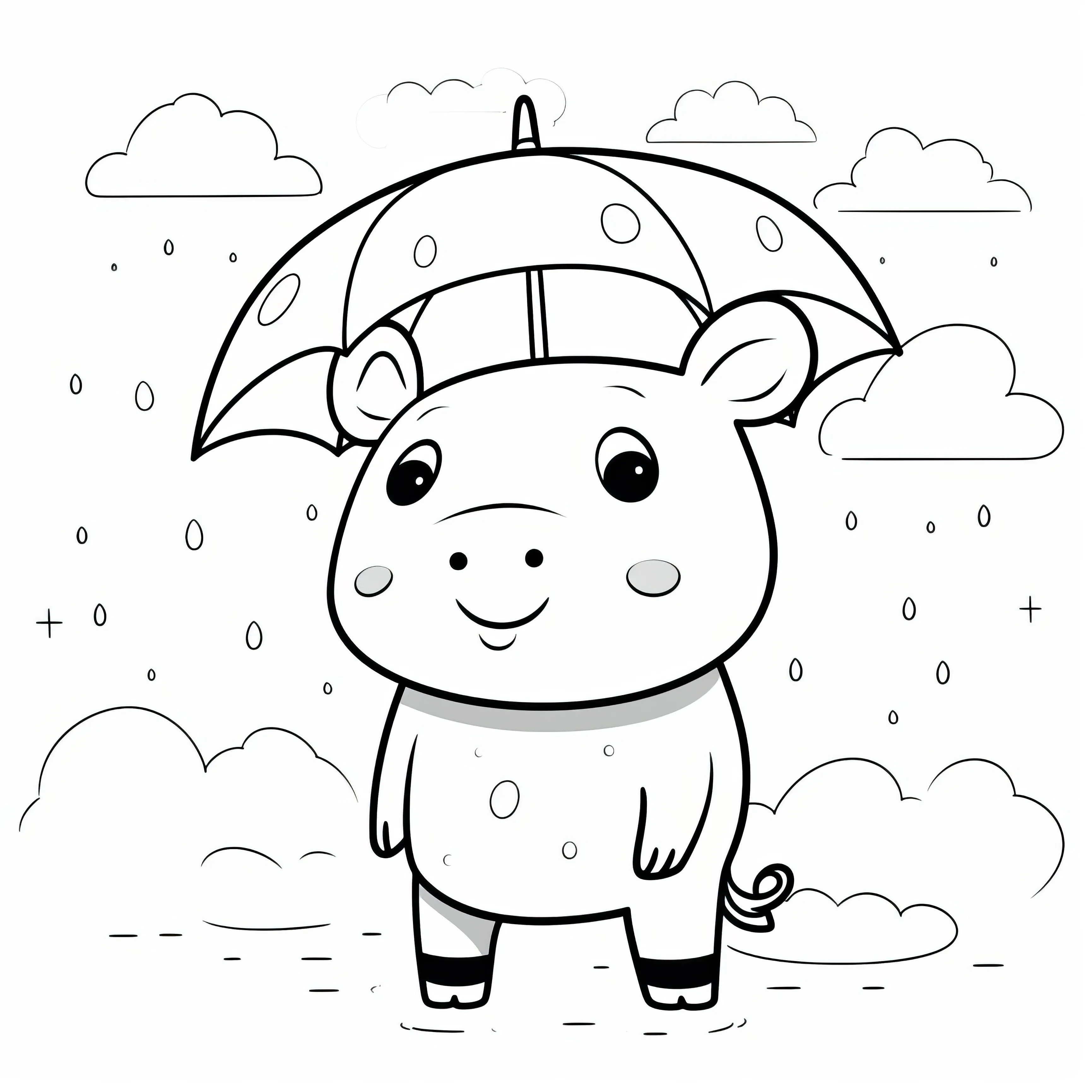 어린이를 위한 페파 우츠 컬러링 그림
