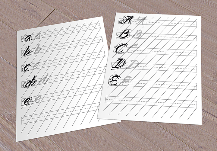Handlettering-Übungsblätter zum Ausdrucken Handlettering-Übungsblätter zum Ausdrucken