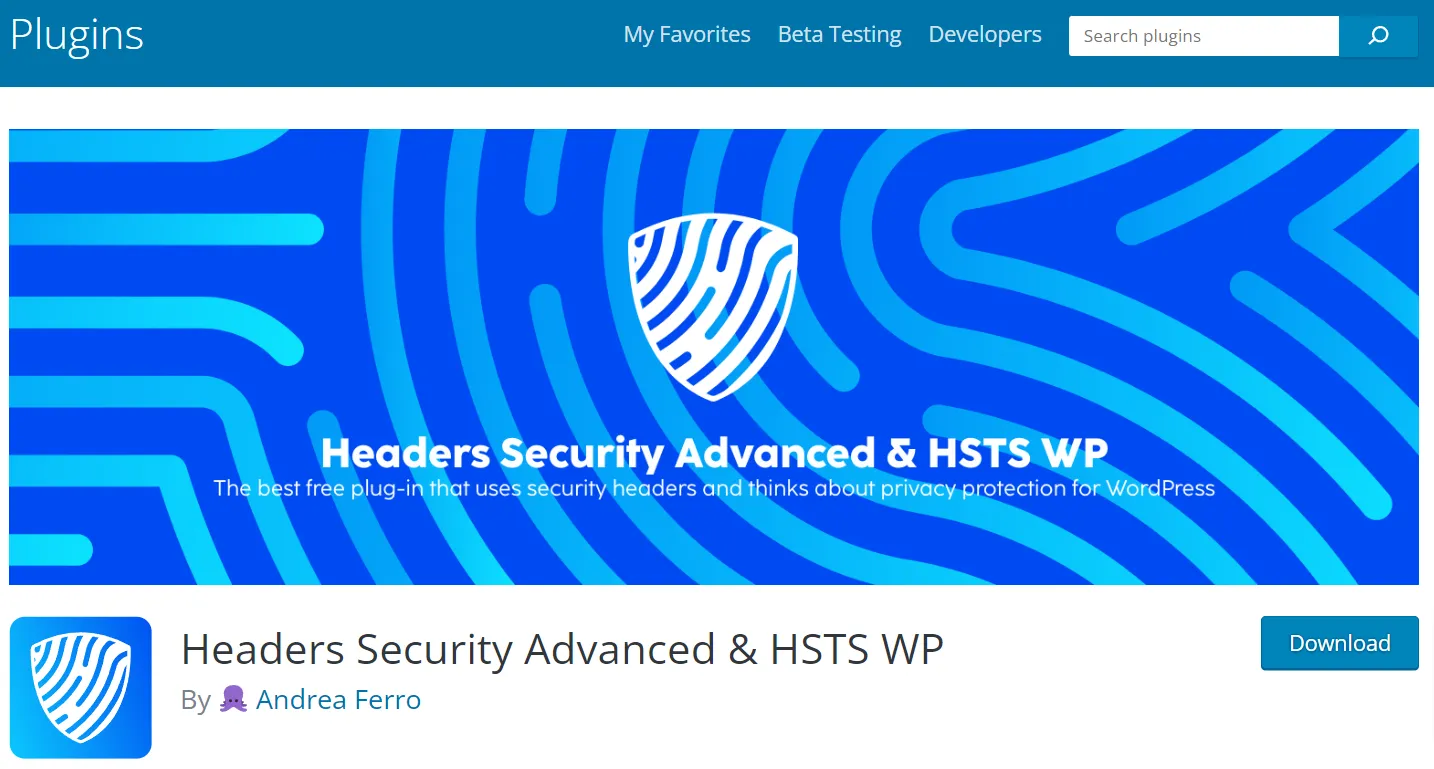 Headers-Security-Advanced-HSTS Plugin für WordPress