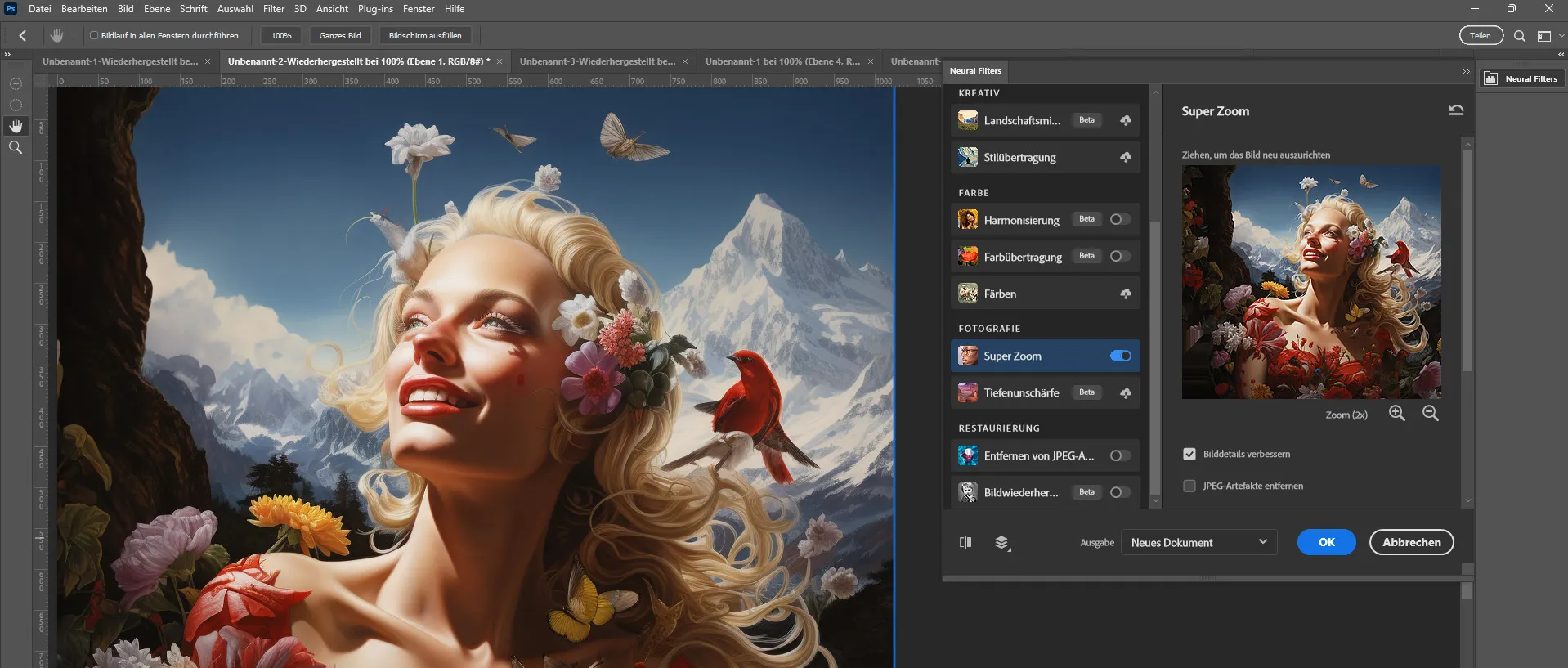 Obrázky škálovat s pomocí programu Adobe Photoshop a umělé inteligence.