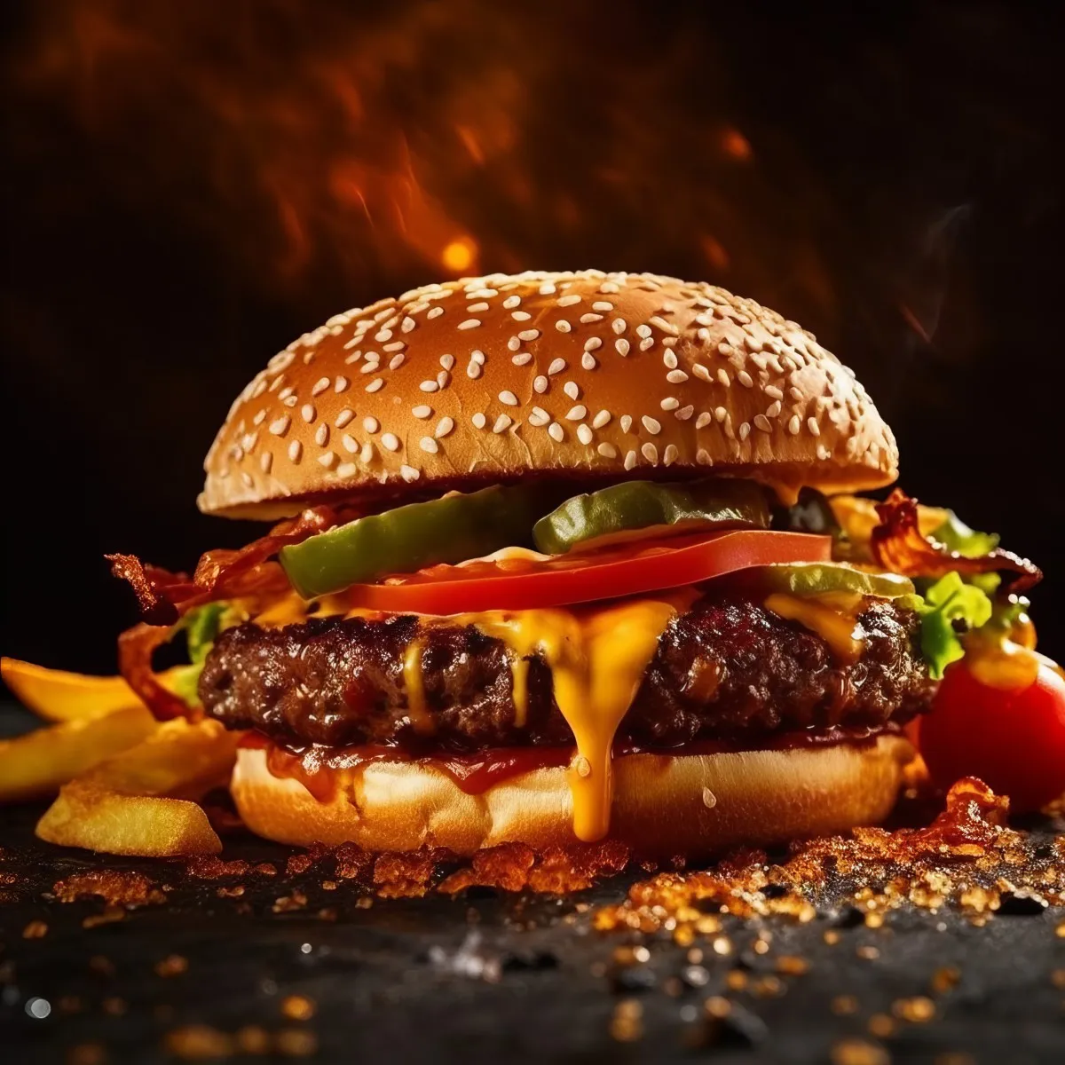 Burger Fotos für Kochbücher, Speisekarten und Webseiten
