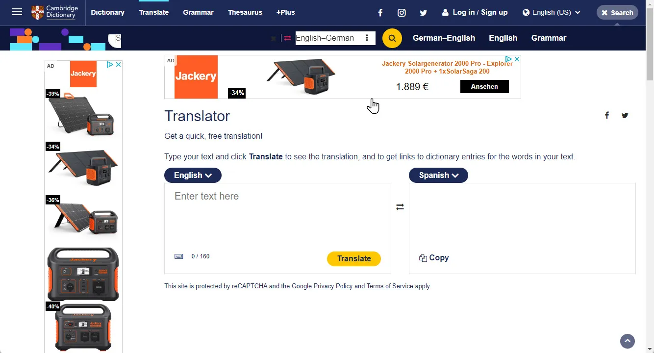 Kostenloser Online Übersetzer Cambridge Dictionary Übersetzer